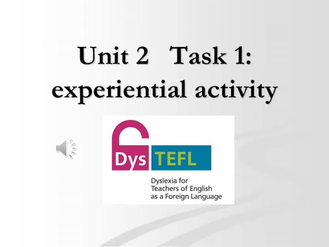 unit 1 tefl unit 1 tefl